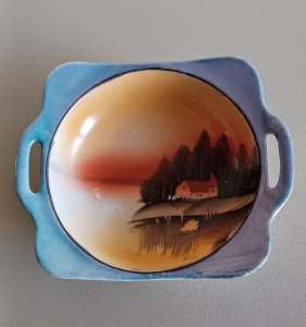 Vintage/Antique Painted Bowl/Dish 1950s RARE