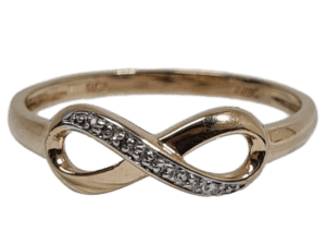 9ct Yellow Gold Ring Eternity Size T (484089)