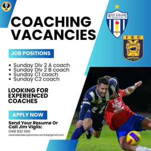 Wanted: SOCCER COACHES WANTED