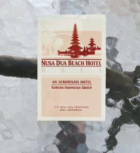 Rare Nusa Dua Beach Hotel Bali Indonesia Sticker Denpasar SE Asia