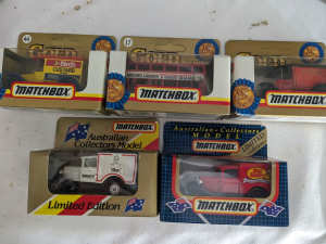 Matchbox collectors set of five vehicles. All in mint condition in box