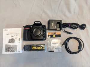 Nikon D800 36.3 MP DSLR Camera Body TOP MINT (1190 shutter count!)