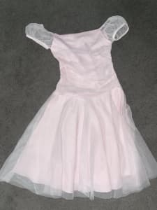 Pink dance dress, size 7 girls
