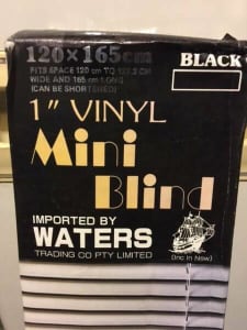 Venetian Blinds Vinyl 25 mm slats. Size 120x165 cm
