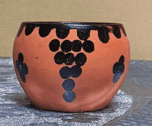 Handmade traditional Amazigh red clay mug from Moroccan Pottery