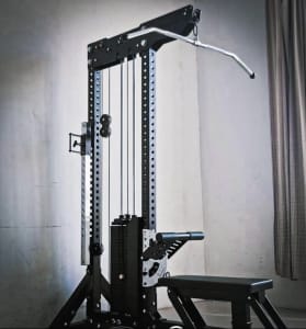 Commercial Lat Pull Down Seated Row Cable Tower 130kg Weight Stack