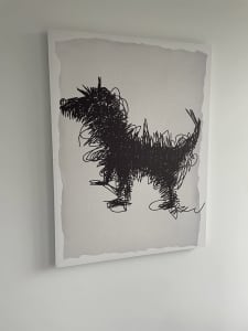 Squiggle Puppy Dog Canvas Print