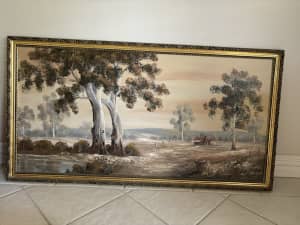 Oil painting of Australian Bush by V Schalkwyk