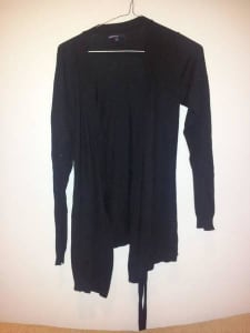 Gap Black Long Cardigan with Belt- size suitable for small/ medium