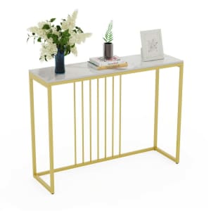 Interior Ave Stone Marble Console Marble & Gold