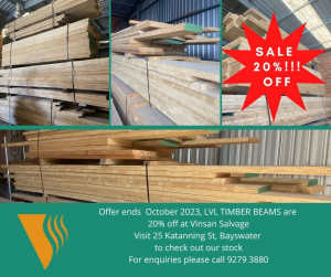 LVL Timber Beams SALE!!! - Vinsan Salvage G1641