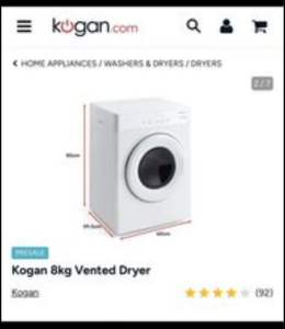 Kogan 8kg Vented Dryer