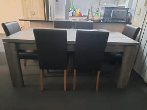 6 Seater dining table & chairs 
