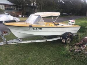 4.36m Open Fiberglass Runabout Boat with Trailer