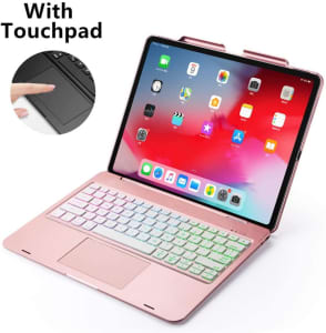 ABS Backlit Bluetooth Folio Keyboard Case Touchpad for iPad Pro 12.9 