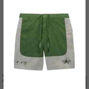 Jordan x off white green grey shorts. Mens size large. Brand new