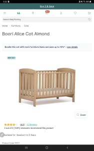 Baby cot for sale. New. Still in box