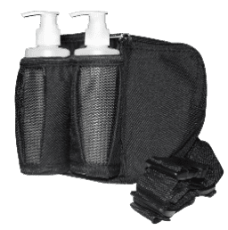 Massage Double Oil Holster with Pouch - 2 FREE 300ml Lockable Bottles