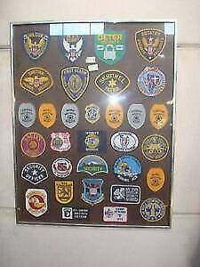 framed security badges