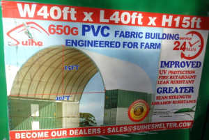 New 12m x 12m Container Shelter Workshop Igloo Dome