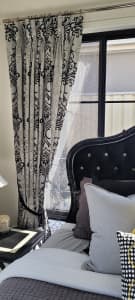 Designer block out curtains with goblet pleat