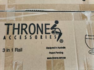 Throne 3 in 1 toilet. bath.shower assistance rail new in box