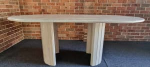 1980s Travertine Dining Table, Coffee Table & 2 x Side Tables.