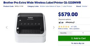 Label Printer Brother Pro QL-1110NWB
