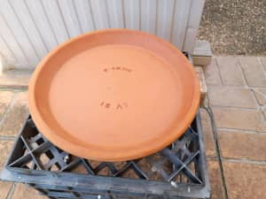 Large terracotta saucer 32cm wide made in Italy 