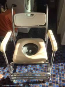 Toilet chair on wheels for sale