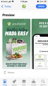 Free Youfoodz box all have been claimed box