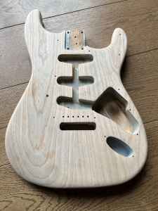 Swamp ash strat guitar body