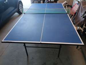 Table tennis table with the net. 