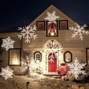 NEW CHRISTMAS SNOWFLAKES LIGHTS OUTDOOR INDOOR LASER LED MOVING
