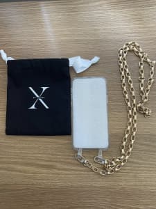 X by Carter 12/12Pro Transparent Case with Gold Chain 