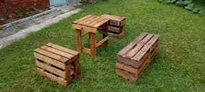 homemade garden furniture set