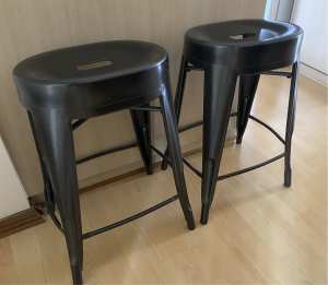 Bar stools - dark brown