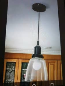 Glass ceiling kitchen pendant light