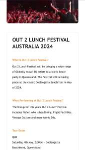 Tickets - Out 2 lunch Festival