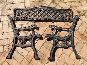 Cast Iron Bench seat ends and backrest