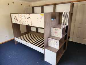 Solid single bed bunk beds
