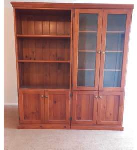 Bookshelf Display Cabinet (2 piece)