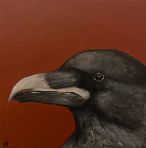 Original Acrylic Crow Painting