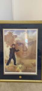Franklin mint Elvis Presley wall picture with COA