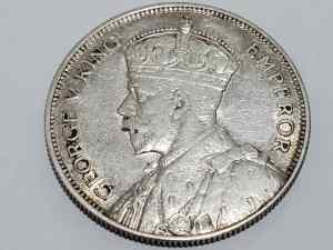 SOUTHERN RHODESIA HALF CROWN - SILVER 1936 , GOOD CONDITION. PICK UP O