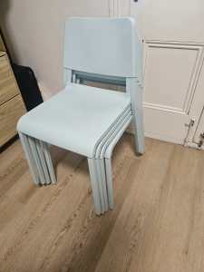x4 Dining Chairs in Baby Blue colour