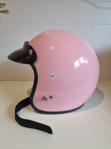 Motorcycle helmet baby pink