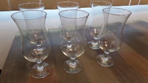 Set of 6 Large Cocktail Glasses - New
