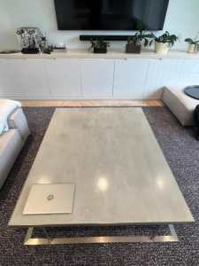 1.5 metre long James Hardie marble coffee table