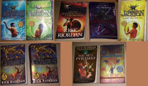 Percy Jackson books by Rick Riordan